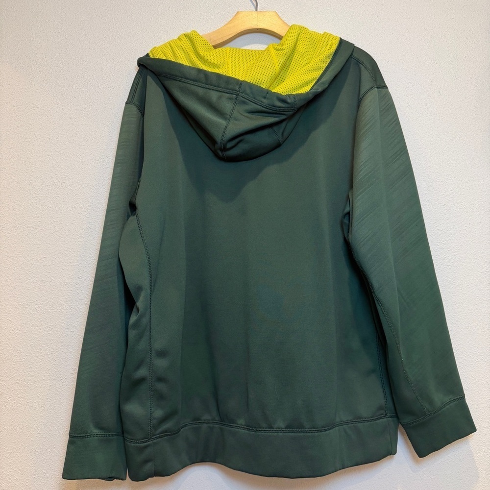 Nike Therma Fit Oregon Ducks Full Zip hoodie in Green and Yellow Size XL - Picture 2 of 5